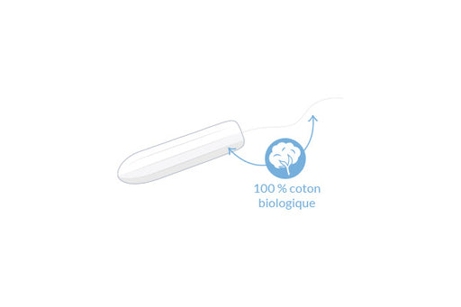 Tampons en Coton Bio sans Applicateur Normal